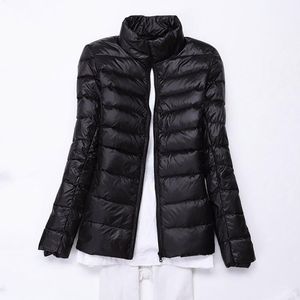 Jaquetas das Mulheres Primavera Outono Casaco Down Slim Fit Outwear Ultralight Tamanho XXXL Ultra Luz Inverno Indoor Casacos Curtos