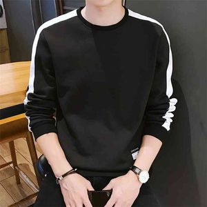 Hoodies Keine Kapuze Männlich Langarm Herren Sweatshirts Grünes Kleid Pullover Streetwear Homme Tops 210813