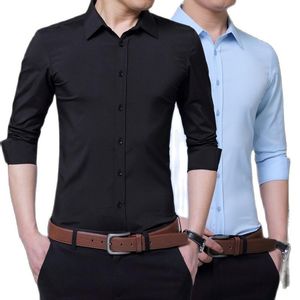 Camisa de Manga Larga Para Hombre, Ropa Marca Negocios, Ajustada, La Moda, Talla Grande 5XL, Novedad 2021 erkek Casual Gömlek