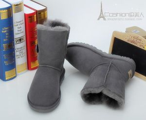 حار بيع قصيرة 5803 المرأة أحذية الثلوج ناعمة مريحة الاستمرار الدافئة التمهيد جلد الغنم أفخم الأحذية ث dustbag بطاقة أعلى جودة هدية جميلة U5803