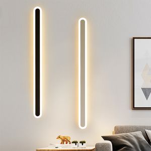 Nordic Minimalist Długi sypialnia nocna Lampa Ścienna Nowoczesne LED Tło Wall TV Salon Schody Lampy Aisle