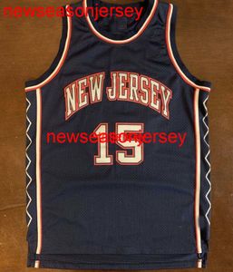 % 100 dikişli vintage new jersey vince carter basketbol forması erkek kadınlar gençlik özel numarası forma xs-6xl