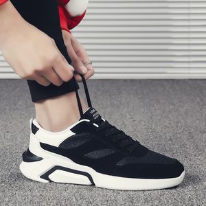 svart nät mode skor normal promenad k02 män varmförsäljning andningsbar student ung cool casual sneakers storlek 39 - 44