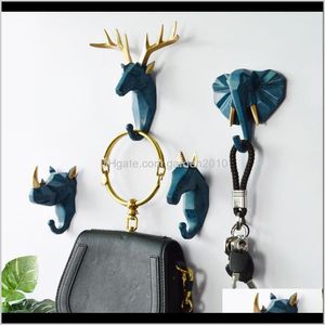 Krokar skenor kreativ hängande djur väggmonterad väska tangenter klibbig hållare badrum verktyg arrangör självhäftande dekorativ krok as1qv hndcp