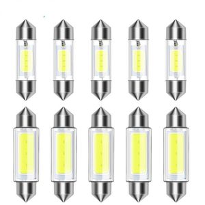 Vehicle Lights C5W C10W LED Bulb Canbus 31mm 36mm 39mm 41mm Festoon Lamps Car Interior Dome Reading License Plate Lamp 12V Auto White-Light 10Pcs/Set