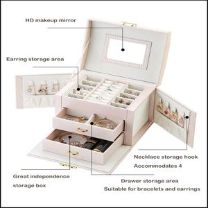 Badezimmer-Aufbewahrungsorganisation, Schmuck-Verpackungsbox, Schatulle für exquisites Make-up, Organizer, Behälter, Boxen, Abschlussfeier, Geburtstagsgeschenk