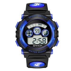 Sanda Dzieci Zegarki Outdoor Sports Luminous Stopwatch Data Tygodnia Alarm Dla Dzieci Oglądaj Wodoodporne Dziewczyny Zegarki Zegar