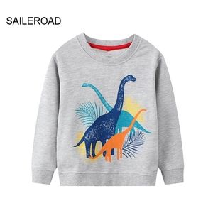 Saileroad Dinozaurów Boys Bluzy Bawełniane Dziewczynek Ubrania Odzież dziecięca Dzieci Bluzy Bluza Jesień 211110