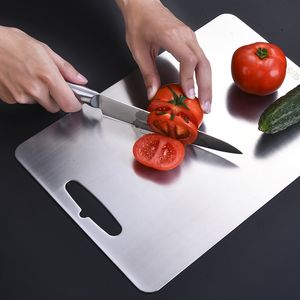 Chopping Blocks 304 Stainless Steel Cutting Board Mildew-free Anti-corrosion Household Kitchen Vegetable Cuttings Thick Rolling Panel WH0125