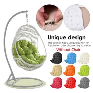 Cushion/Decorative Pillow Egg Chair Swing Hanging Basket Seat Cushion Single Wing Pad Mattress Hammock For Patio Garden Mat