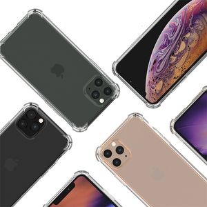 Custodia rigida in TPU acrilico per iPhone 11 Pro Max 12 mini XS XR x 6 7 8 Plus SE Samsung Galaxy S20 S21 Ultra trasparente copertura posteriore spessa trasparente