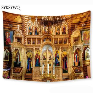 Christian Church Tapestry Home Decor Wall Art Mural Drop Wall Cloth Christ Wall Tapestries 210609