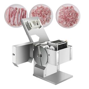 Tagliatrice elettrica da tavolo per carne fresca Affettatrice per carne vegetale commerciale che tritura Dicier in vendita