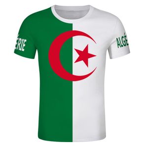 Męskie Koszulki Algieria Mężczyźni T Shirt Niestandardowe Festiwal Tshirt Arabski Algierie Flag Print Tekst Francuski Jersey Dziecięce Tee Top
