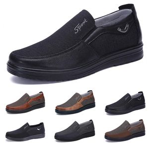 Style Business Fashion 2024 Designer Mens Shoes Black Brown Leisure Soft Flats Bottoms Men Casual Dress for Party 38-44 Tretton 75245