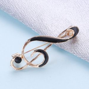 Pins, Brooches Wuli&baby Simple Enamel Music Note For Women Unisex 2-color Musical Lover Party Casual Brooch Pin Gifts