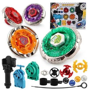 Beyblades burst Set Metal Fusion Toys med Dual Launchers Hand bayblade Spinning Tops Toy Bey blade Klassisk leksak barngåva X0528