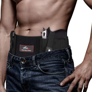 Coldre de faixa de barriga atualizado Vemingo para homens e mulheres respirável neoprene cintura escondida coldre de transporte serve para a maioria das pistolas de tamanho gl