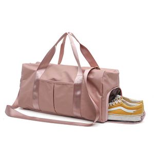 Sport Bags Outdoor Waterproof Nylon Sports Gym Bags Men Women Training Fitness Travel Handbag Yoga Mat Sport Bag with shoes Compartment G230506