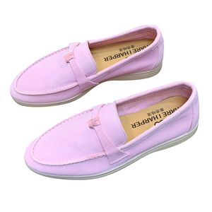 2022 spring and summer new women's formal leather shoes, Italian design, tassel bow decoration, fabric frosted cow leather, men's casual sports shoes