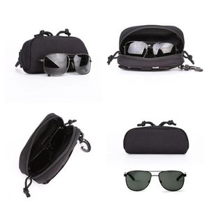 Outdoor Bags D Nylon Military Molle Pouch Goggles Storage Box Hunting Sunglasses Case Eyeglasses Bag