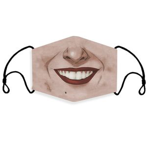 2022 New Adult divertente maschera stampa creativa modello maschera facciale maschere antipolvere e anti-foschia