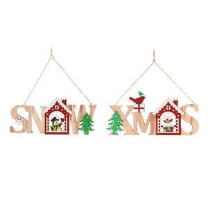 Frohe Weihnachten Willkommensbrett Weihnachtsbaum Dekoration Wand Tür Holz Anhänger Hängeschild Ornament Home Fenster Indoor Outdoor Dekor