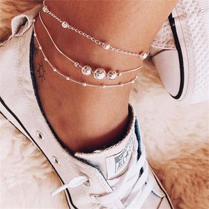 Anklets Moda Kobiety Anklet Akcesoria Biżuteria Bohemian Boho Summer Beach Beach Dziewczyna Biżuteria Drobna stopa