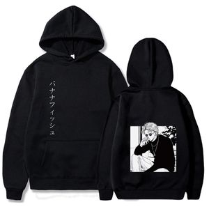 Erkek ve Kadın Hoodie Muz Balık Sıcak Anime Moda Hip Hop Uzun Kollu Gevşek Y0809