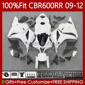 Spritzgussform, glänzend weißer Körper für Honda CBR600 CBR 600F5 600 RR CC F5 09–12 Karosserie 69Nr