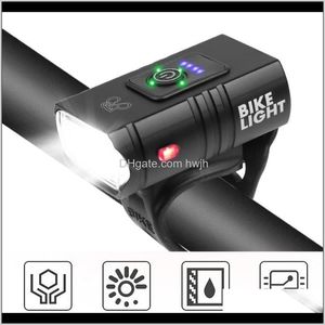 Światła T6 LED Light Bicycle 10 W 800LM 6 Tryby USB Wyświetlacz mocy MTB Mountain Road Bike Front Lampa Rowerowa F88 QXG8F