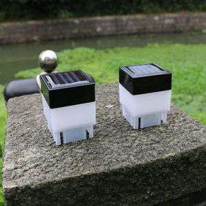 Solar-Gartenleuchten Zaunlicht Wasserdichte LED-Außenpfosten-Garten-Yard-Pool-Lampe Quadratische Notbeleuchtung Crestech168