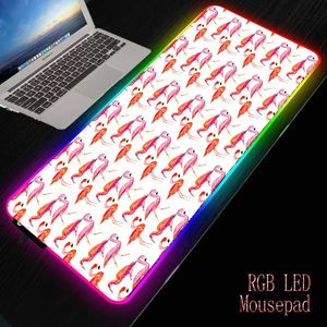 Wholesale mouse pad flamingo resale online - Mouse Pads Wrist Rests MRG Animal Flamingo Pink Natural Rubber Base Precision Weaving Cloth Mat Anti fray For Girl Female Games
