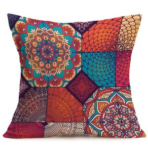 Bohemian Pattern Throw Line Cotton Pillow Cover Car Cushion Pillowcase Sofa Bed Home Decoration 45X15cm #08 Cushion/Decorative