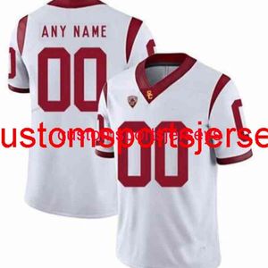 Dikişli erkek Kadın Gençlik USC Trojans Jersey Beyaz NCAA Futbol 20/21 Özel Herhangi Bir Adı Numarası XS-5XL 6XL