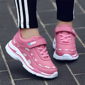 Moda Baby Girls Sneakers Dzieci Sporty Buty do biegania Dziewczyny Dzieci Tenis Trampki Pink Pu Leather Casual Walking Buty Boys 211022