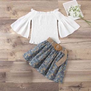 Summer kostym topp + shorts 2pcs barnkläder för tjejer baby cothes barn kläder 210528