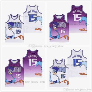 Filme 15 # Road Road Sacramento Branco Roxo Fade Jersey Personalizado DIY Design Stitched College Basketball jerseys