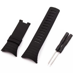 Titta tillbehör till Suunto Core Klockor Män 100% All Standard Armband Svart Belt Tape Strap