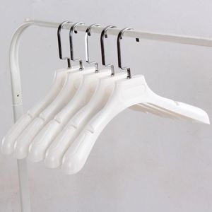 Cabides para casacos de vestuário e titulares de pano de pele Ombro largo branco Rh1680