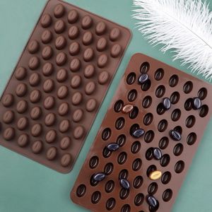 Silicone Coffee Beans Shaped Moulds Chocolate Mold Jelly Ice Candy Sugar Mould Cake Decoration Molds Kitchen Baking Tool BH5356 TYJ