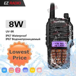 Walkie Talkie - вокзал 10 км 8 Вт плюс ветчина радио IP67 водонепроницаемый Walkie-Talking Baofeng 9R 82 UV 5R