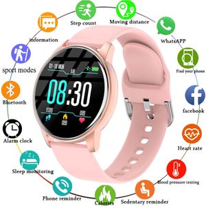Femmes Smart Watch Bracelets Météo Real temps réel Activité Tracker cardiaque Récompense Moniteur Sports Femmes pour Android iOS en Solde