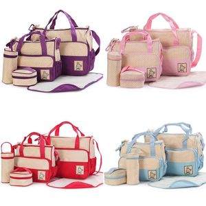 Diaper Bags Multi-functionBaby Bag Suits For Mom Baby Bottle Holder Mother Mummy Stroller Maternity Nappy Sets