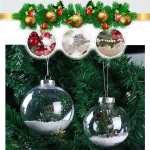 Spersonalizowana przezroczysta piłka Santa Gift Clear Balls Choinki Dekoracja Kominek Wisiorek Home Party Supplies Dla przyjaciół