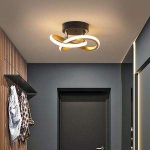 Żyrandole Nowoczesny minimalistyczny LED balkonowy Lampa Korytarz Home Corridor Porch Channel Lighting Black White Luster Sufit Lights