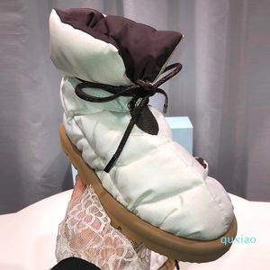 Luxury velvet shoes ladies flat ankle boots soft and light bottoming winter lace-up snow boots best quality with box 265