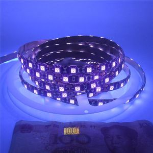 Strips V UV Led Strip Light SMD led m nm Ultraviolet Ray Diode Ribbon Purple Flexible Tape Lamp For DJ Fluorescence