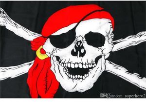 Jolly Roger Pirate Flag Cross Bone Skull Banner Bandeira Bandana Poliéster Halloween Party Bar Clube Haunted Mansão Decoração 3x5 Ft Evento Suprimentos