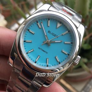 Wristwatches 36mm Blue Green Sterile Dial NH35A PT5000 MIYOTA 8215 Automatic Mens Watch Sapphire Crystal Luminous Oyster Bracelet